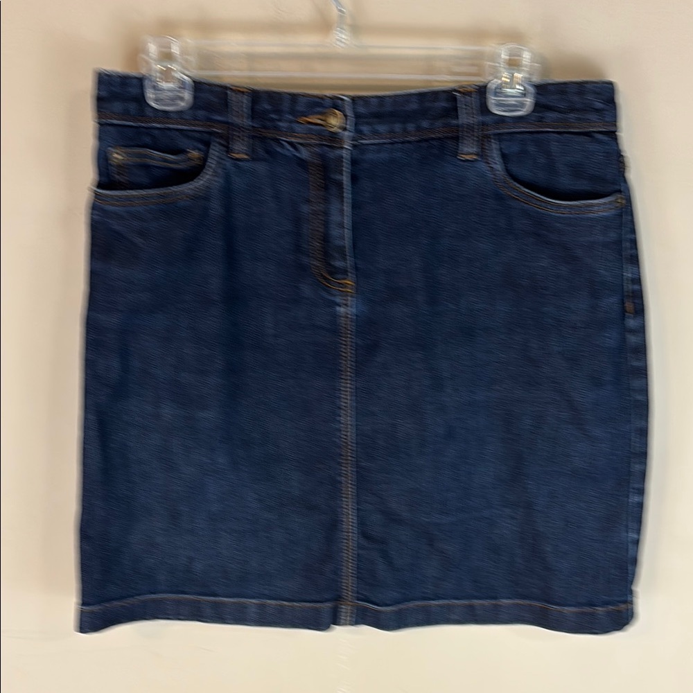 Boden Dark Wash Jean Skirt 5 Pocket Size 8R  W6444